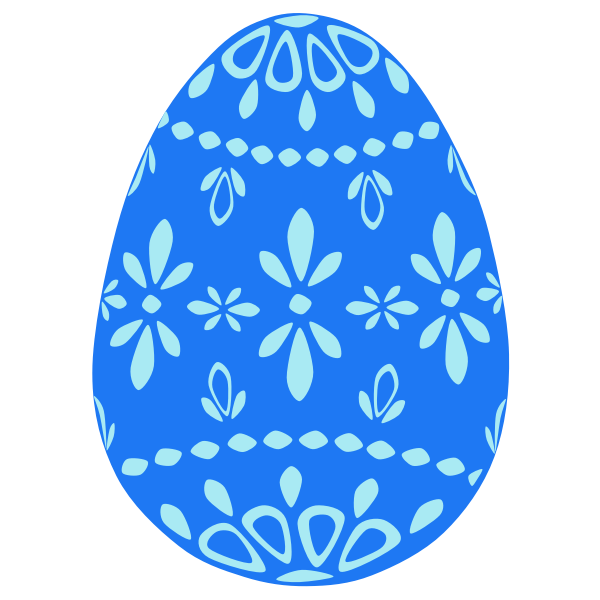 Blue lace Easter egg vector image