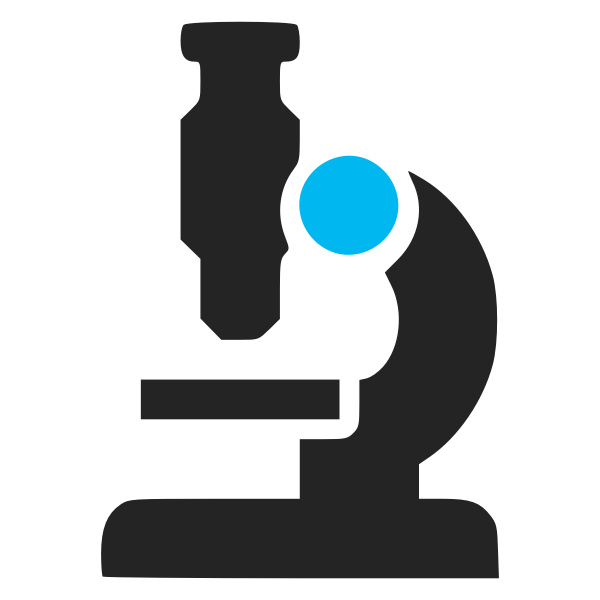 Vector illustration of two color microscope icon