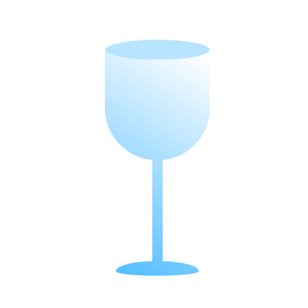 Blue wine glass