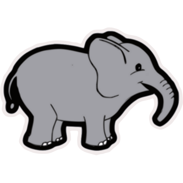 Baby elephant vector clip art