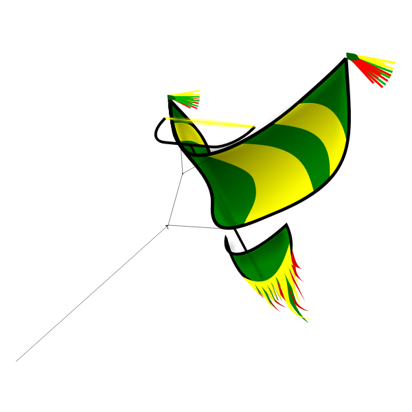 Traditional green kite