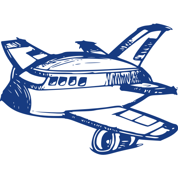 Vector sketch of an airplane