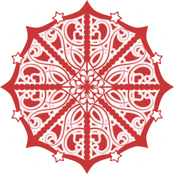 Red snowflake