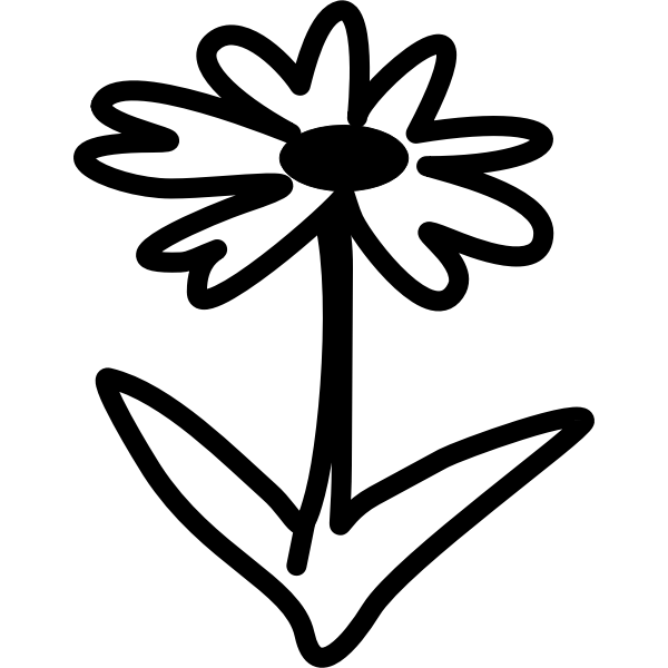 Vector graphics of simplest flower