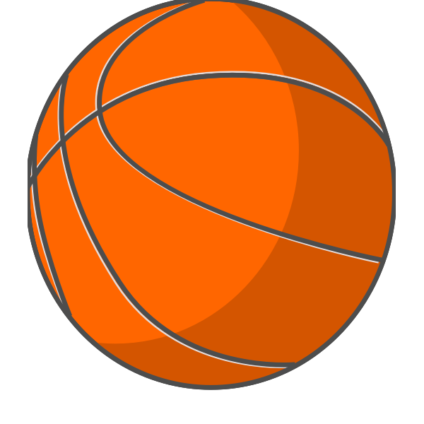 Orange vector image of a photorealistic basketball ball