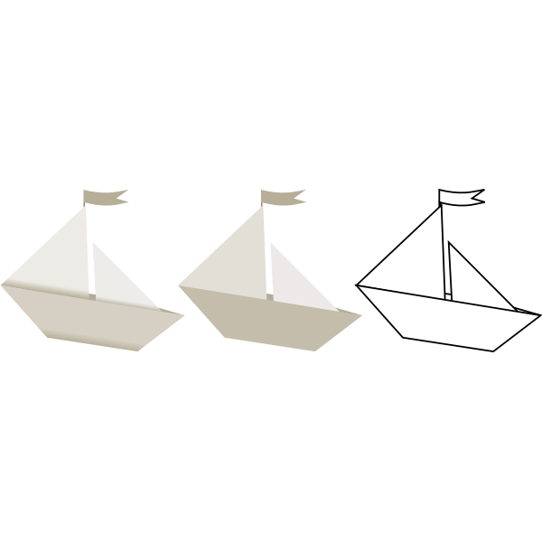 Paper sailboats