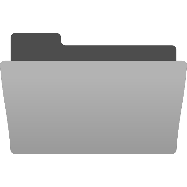 Vector image of half open folder icon