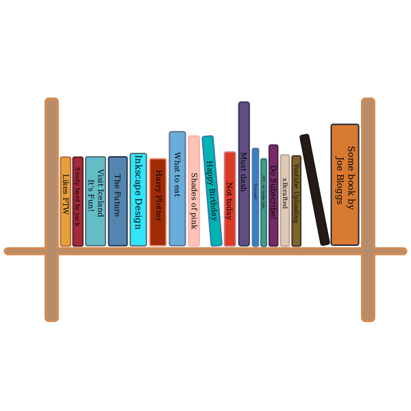 Bookshelf with books