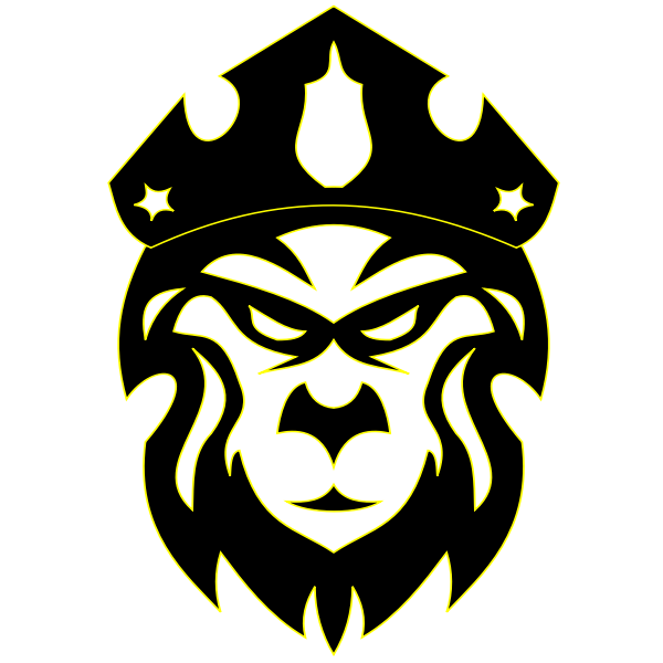 Lion's head vector clip art