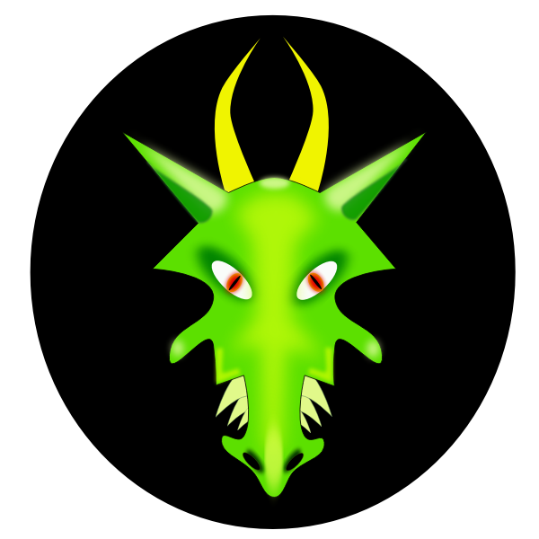 Face of a Green Dragon