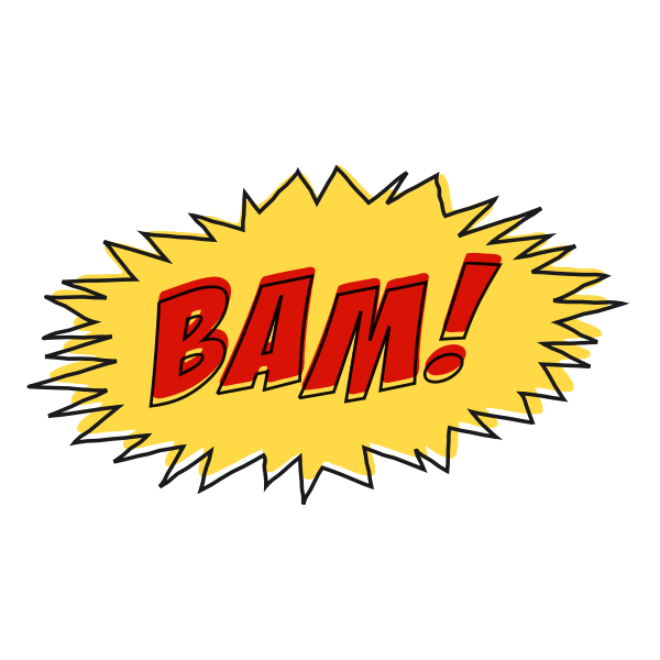 Vintage comic BAM sound effect