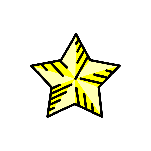 Yellow decorative star