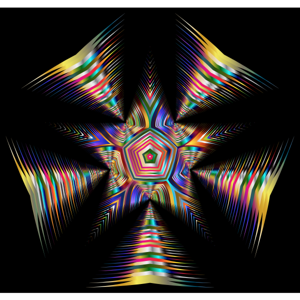 Prismatic Star Line Art 2