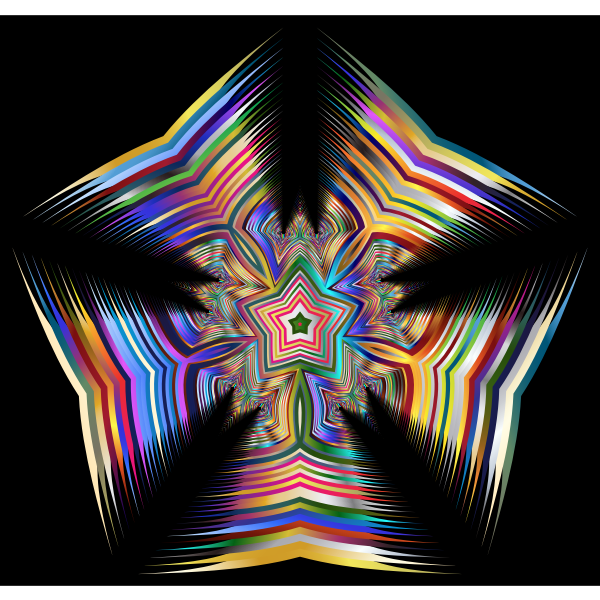 Prismatic Star Line Art 3