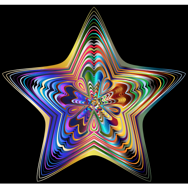 Prismatic Star Line Art 6