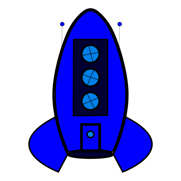 Blue rocket icon