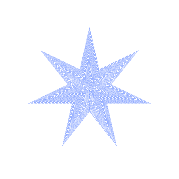 Blue patterned star