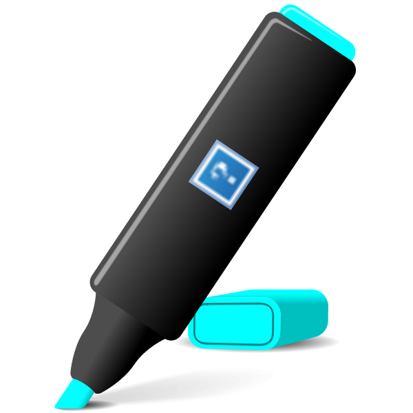 Blue Highlighter Pen with Logo