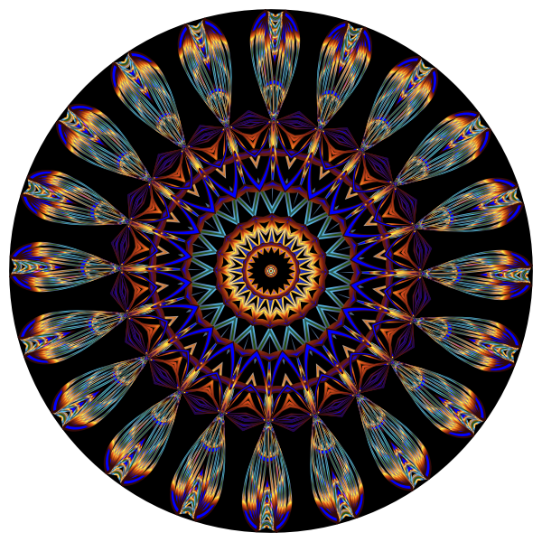 Prismatic Mandala Line Art 3