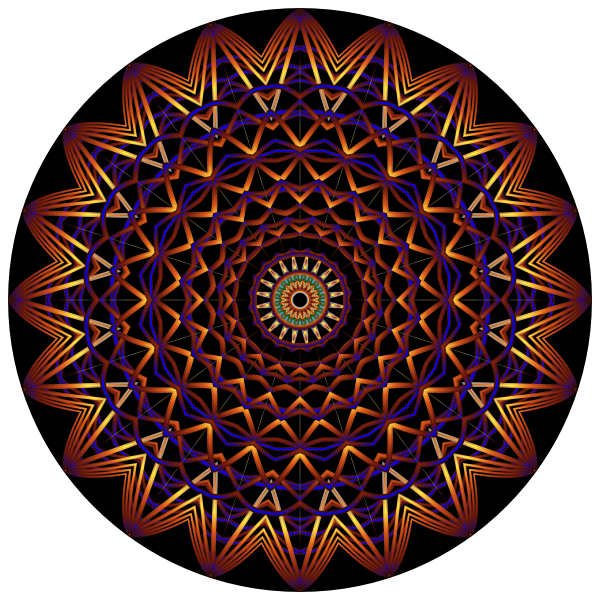 Prismatic Mandala Line Art 5