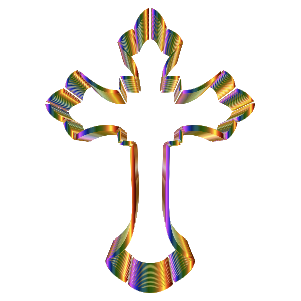 Prismatic Ornate Cross No Background