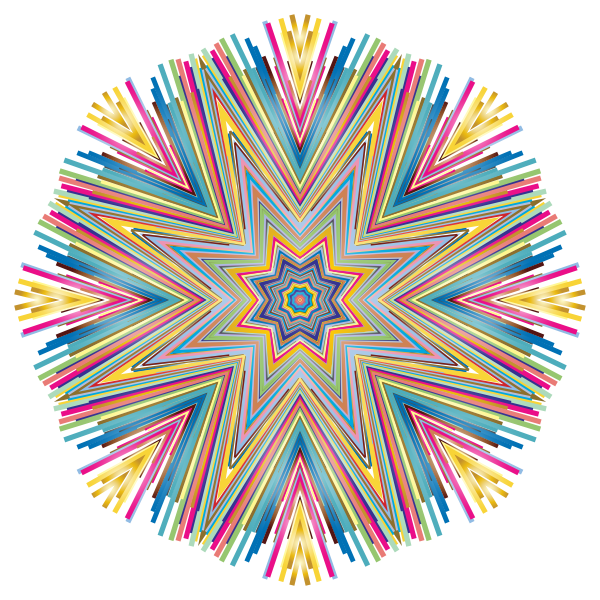 Prismatic Star Line Art