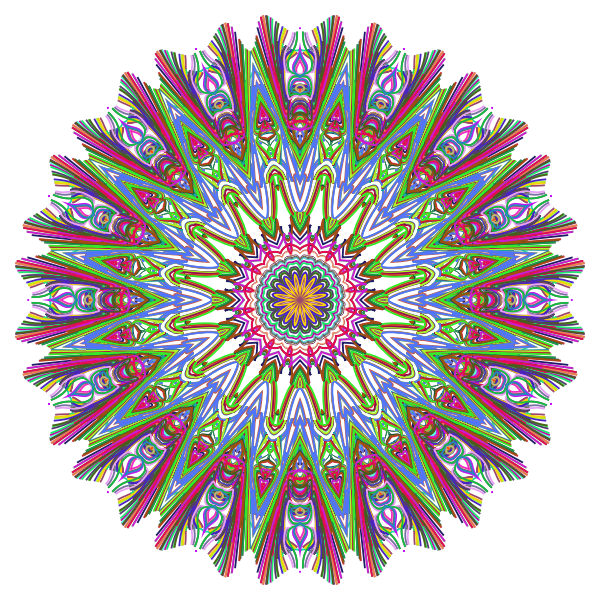 Prismatic Mandala Line Art 2 No Background