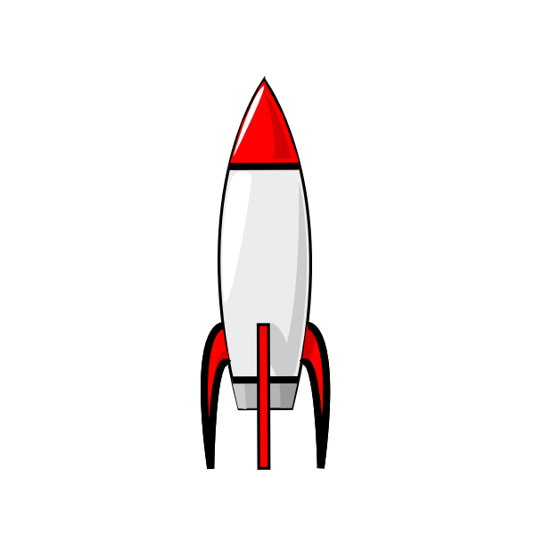 Cartoon space rocket