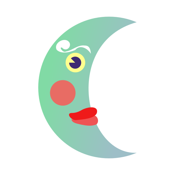 Cartoon moon