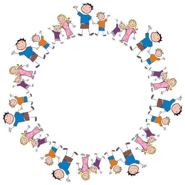 Stick Figure Family Circle