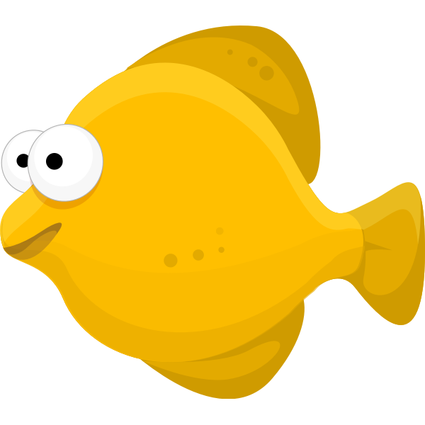 Cartoon yellow fish