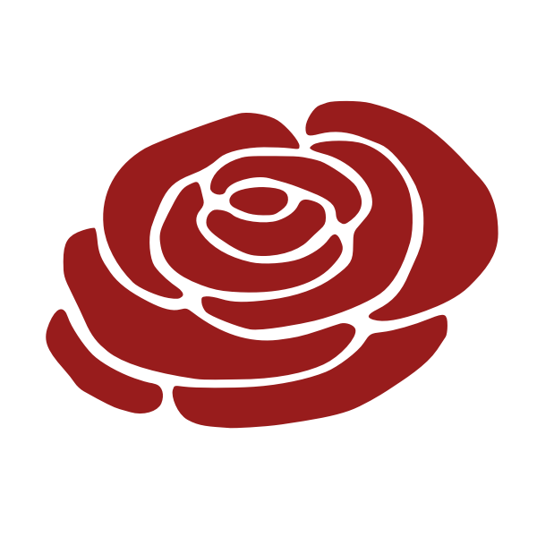 Ireland Rose silhouette (vector)