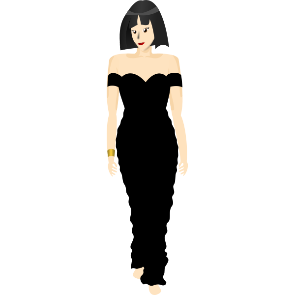 Black dress lady