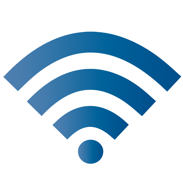 Blue Wifi Symbol