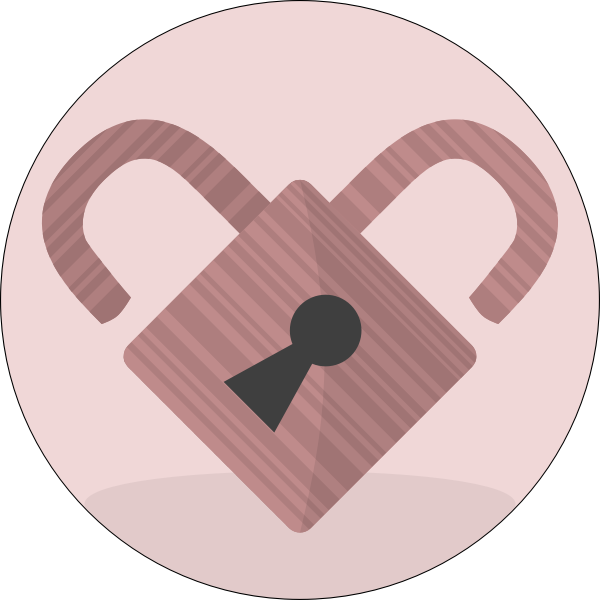 Pink lock heart