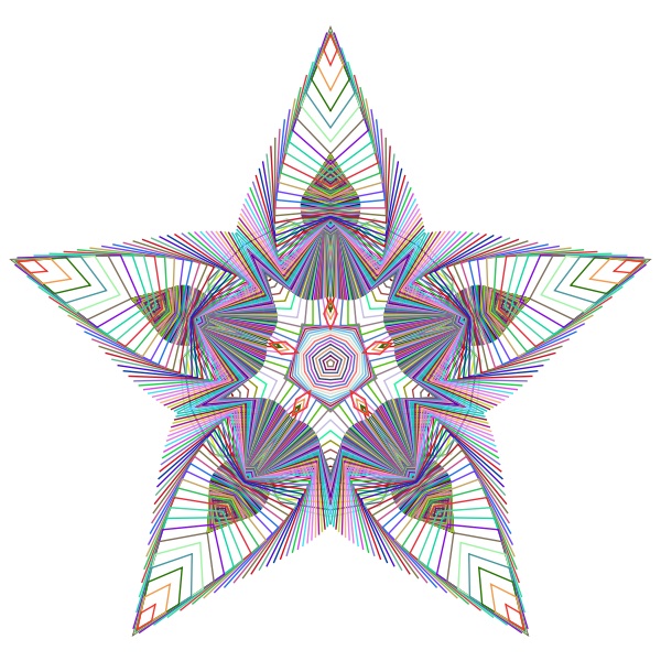 Prismatic Star Line Art 3