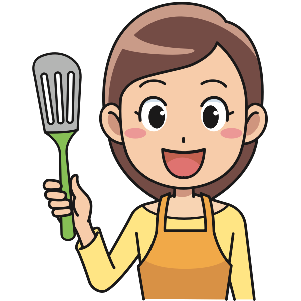 Spatula held by lady