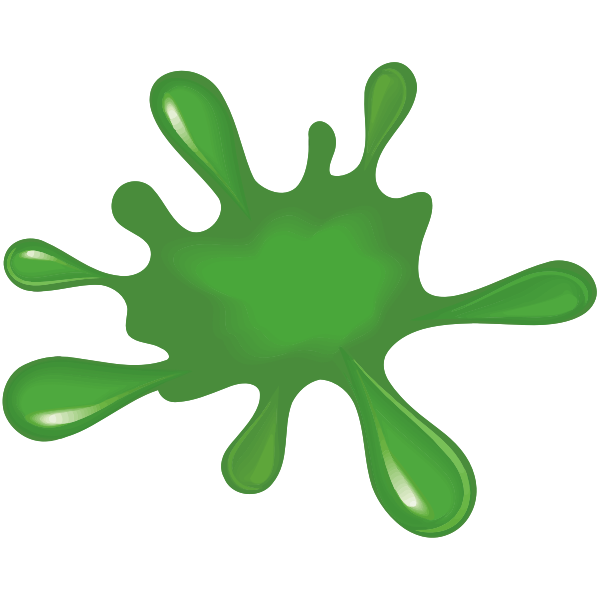 Green paint splat