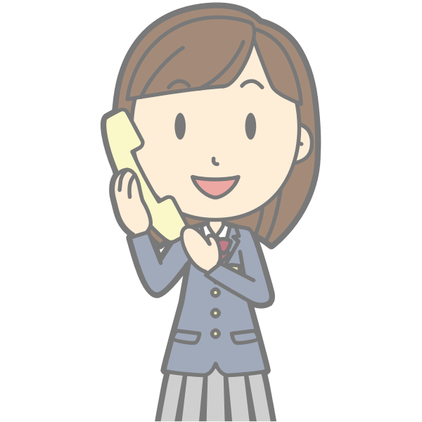 Female using telephone cartoon image