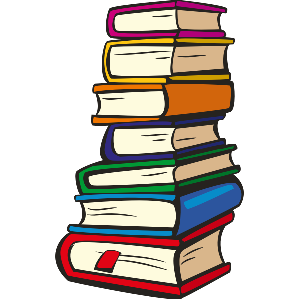 Stack of books vector illustration