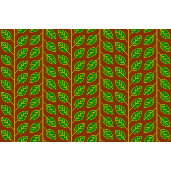 Leafy pattern with red background