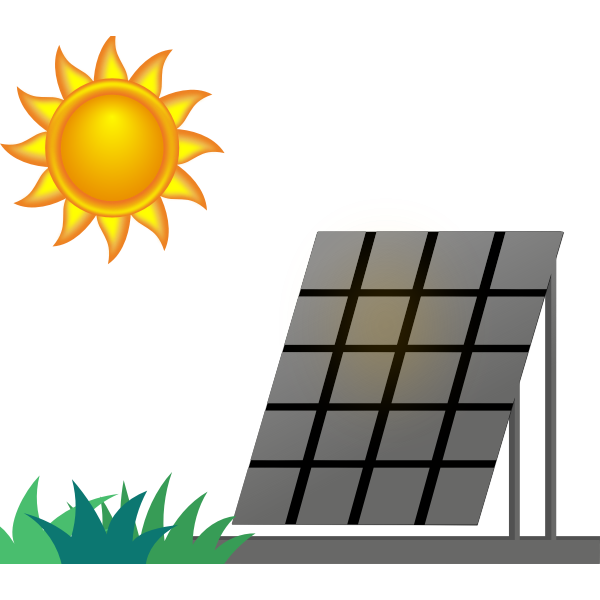 Solar Panel with Sun