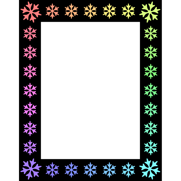 Snowflake frame (rainbow)