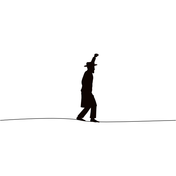 Tightrope Walker Silhouette