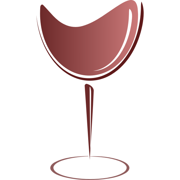 Abstract wine glass