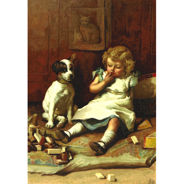 Girl with dog 2