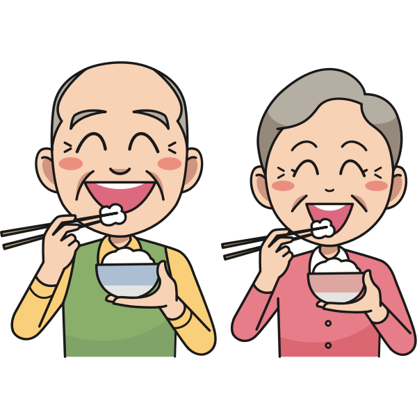 Couple Eating Rice