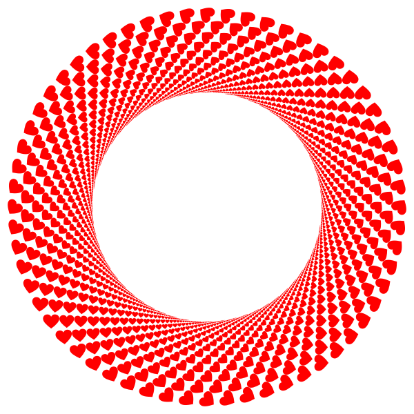 Red hearts shutter vortex