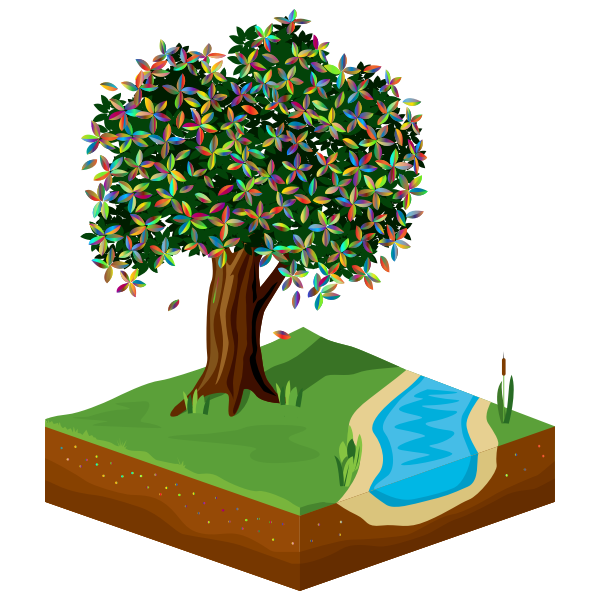 Serene Scene Isometric View