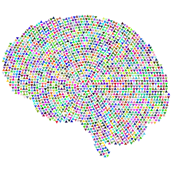 Abstract Brain Triangles Prismatic